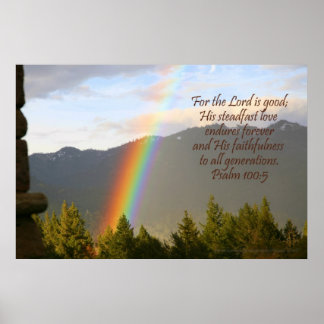 Christliches Rainbow Poster, Psalm 100:5 Poster