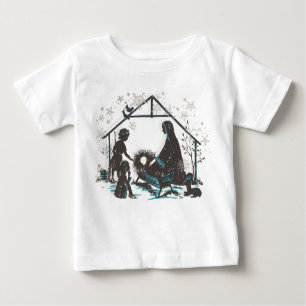 Christliches religiöses Baby Jesus Weihnachtskripp Baby T-shirt