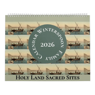 Christliches religiöses Heiliges Land Vintage-Foto Kalender