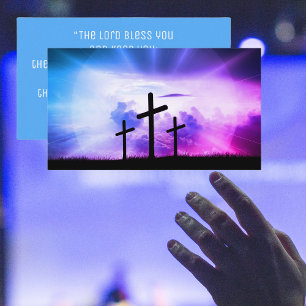 Christliches religiöses Kreuz der Inspirationsbib Visitenkarte