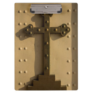 Christliches religiöses Kreuz, Irak Klemmbrett