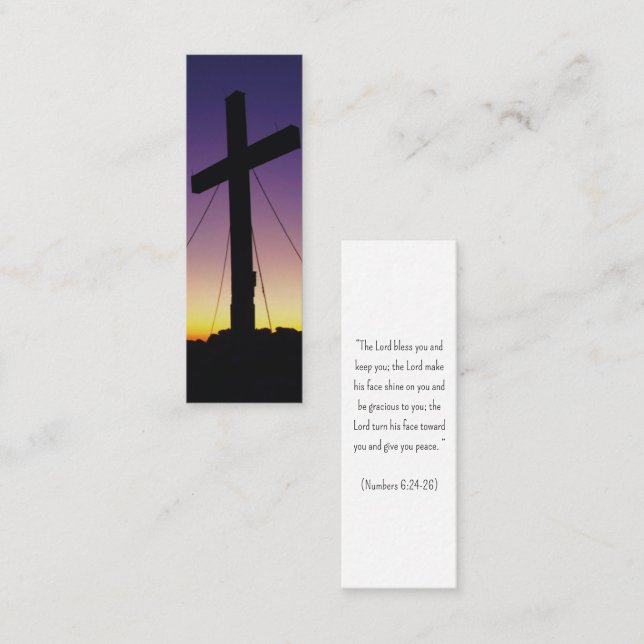 Christliches religiöses Mini-Card-Lesezeichen Mini Visitenkarte (Vorne/Hinten)