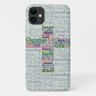 Christliches Religiöses Wortkreuz Case-Mate iPhone Hülle
