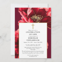 Christliches Rot-Elegant-Blumenfest