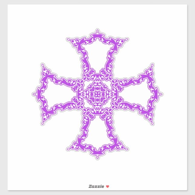 Christliches rotes Kreuz Aufkleber (Blatt)