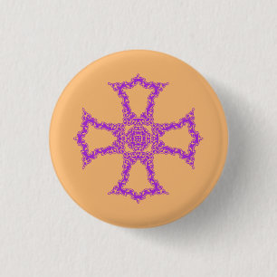 Christliches rotes Kreuz Button
