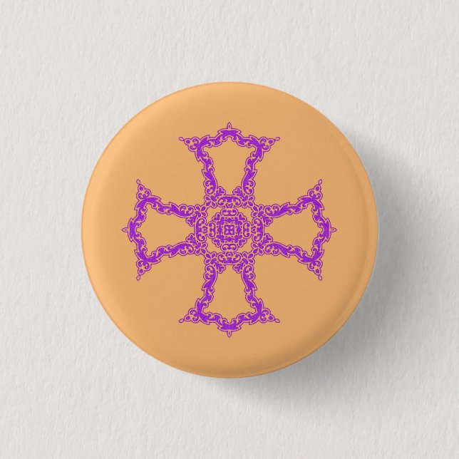 Christliches rotes Kreuz Button (Vorderseite)