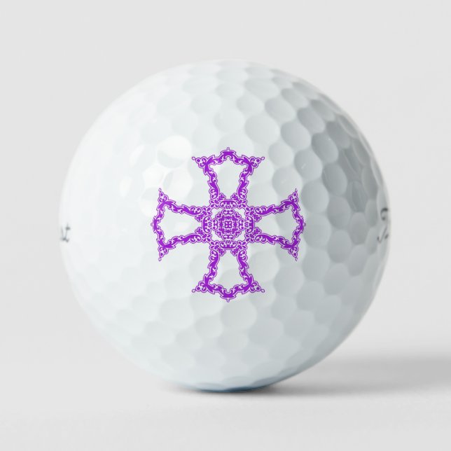 Christliches rotes Kreuz Golfball (Vorderseite)
