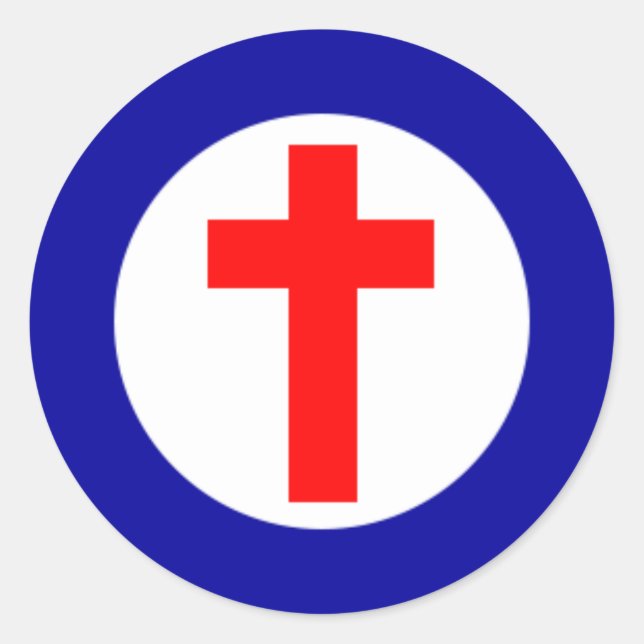 Christliches Roundel Runder Aufkleber (Vorderseite)