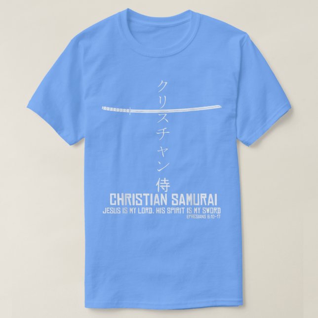 Christliches Samurai Kanji Cross Shirt (Design vorne)