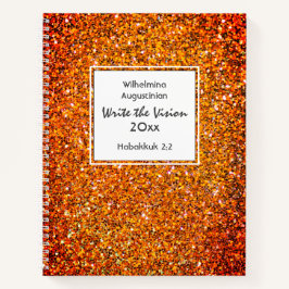 Christliches SCHREIBEN DER VISION Anpassbare ROT Notizbuch