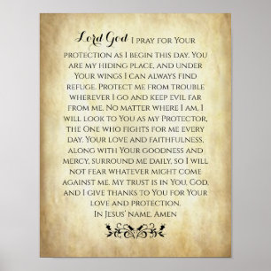Christliches Schutzgebet Poster