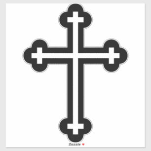 Christliches Schwarzes Kreuz Aufkleber