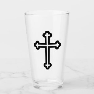 Christliches Schwarzes Kreuz Glas