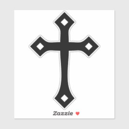 Christliches Schwarzes Kreuz Minimaler Kiss-Cut Vi Aufkleber