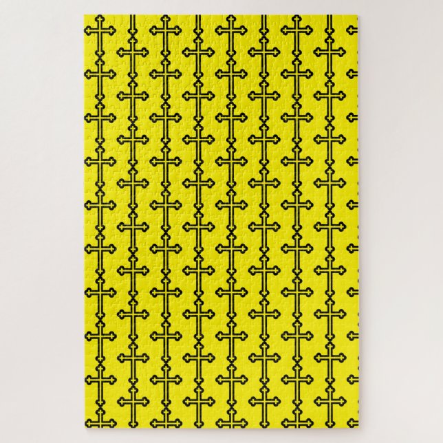 Christliches Schwarzes Kreuz Puzzle (Vertikal)