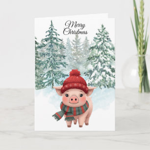 Christliches Schwein-Faltgrußkarte Karte