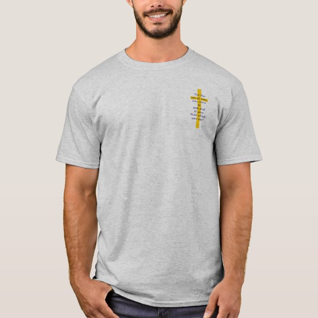 Christliches Shirt des Goldkreuzes (Vorderseite)