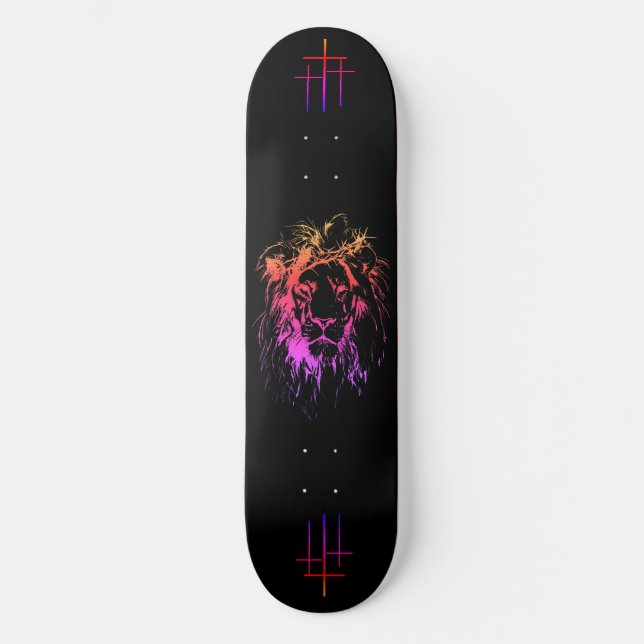 Christliches Skateboard Löwe von Juda (Vorderseite)
