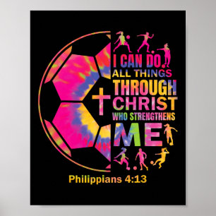 Christliches Soccer T-Shirt Mädchen Teenager Kinde Poster