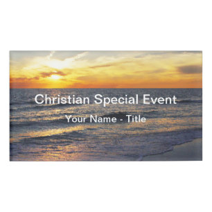Christliches spezielles Ereignis oder Seminar Namenschild