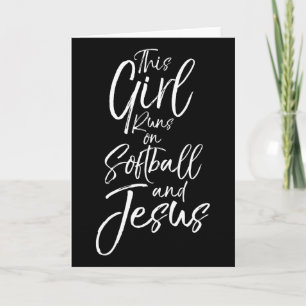 Christliches Sportgeschenk Dieses Mädchen läuft au Karte