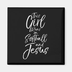 Christliches Sportgeschenk Dieses Mädchen Läuft Au Magnet