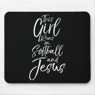 Christliches Sportgeschenk Dieses Mädchen Läuft Au Mousepad