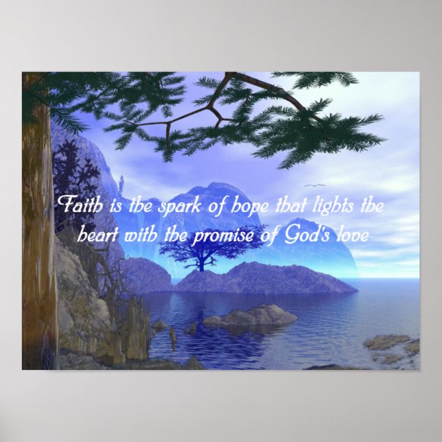 Christliches Sprichwort-Poster Poster (Vorne)