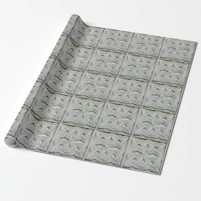 Christliches Stone Carving Altes Muster Geschenkpapier (Ungerollt)