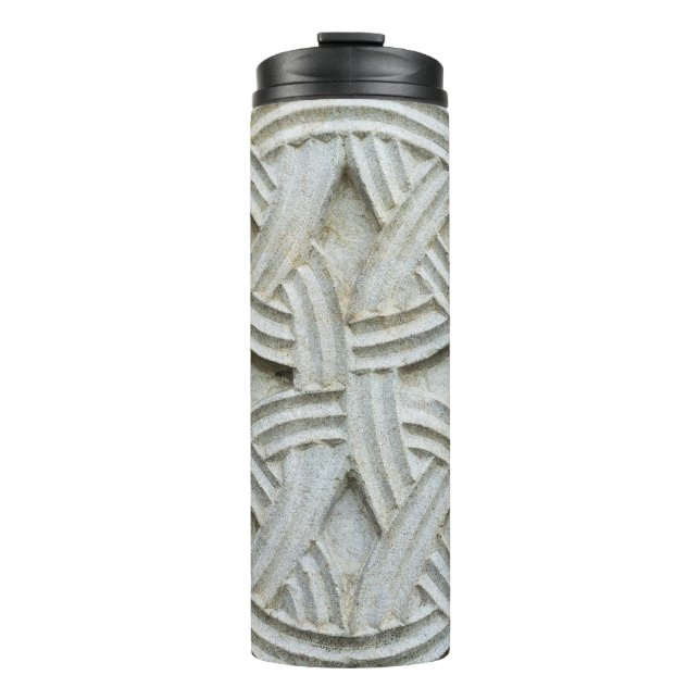 Christliches Stone Carving Altes Muster Thermosbecher (Vorderseite)