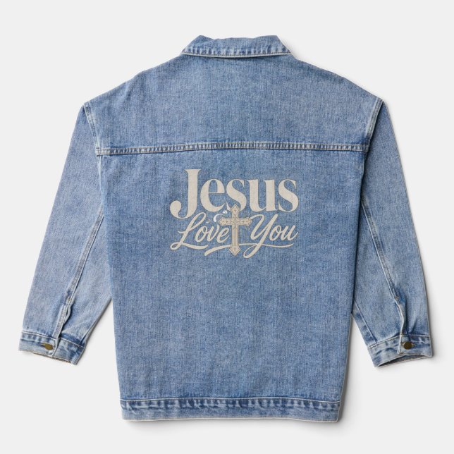 Christliches Sublimationsdesign Jeansjacke (Rückseite)