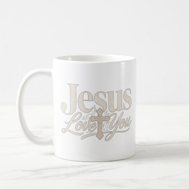 Christliches Sublimationsdesign Kaffeetasse (Links)