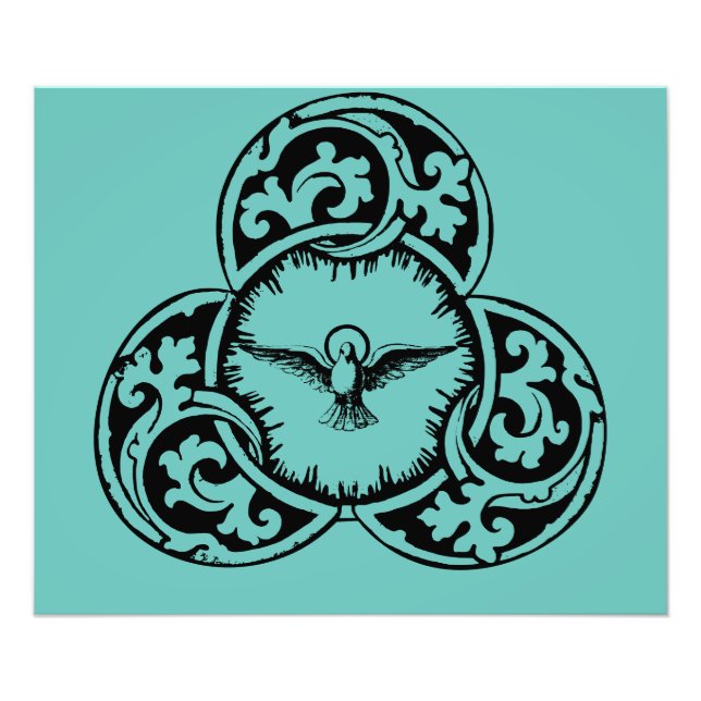 Christliches Symbol der Heiligen Geisttaube Fotodruck (Vorne)