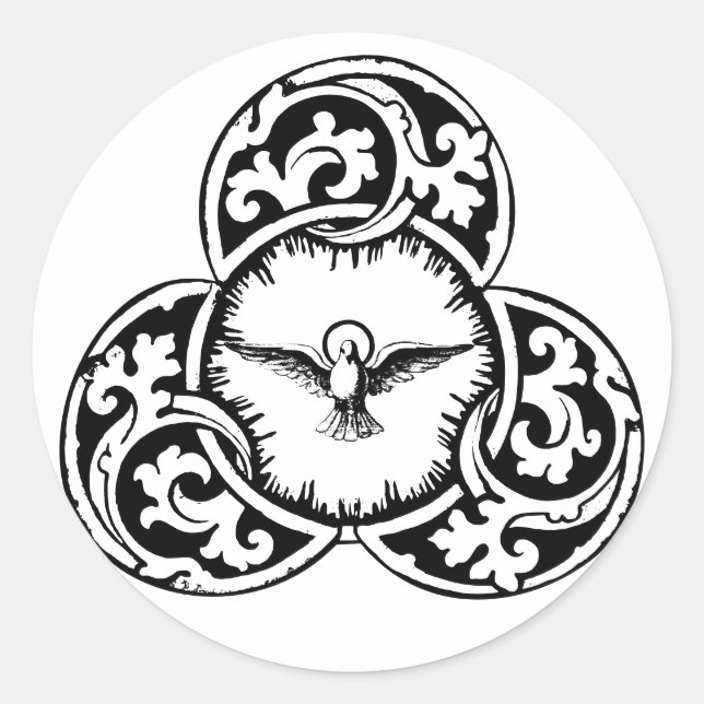 Christliches Symbol der Heiligen Geisttaube Runder Aufkleber (Vorderseite)