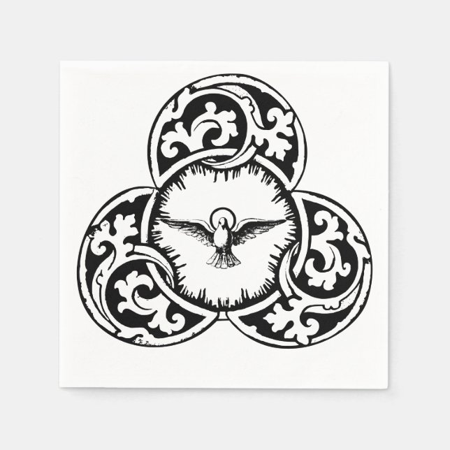 Christliches Symbol der Heiligen Geisttaube Serviette (Vorderseite)