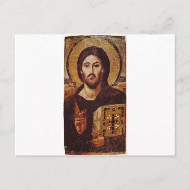 Christliches Symbol Jesus Christ Pantocrator Postkarte (Vorderseite)