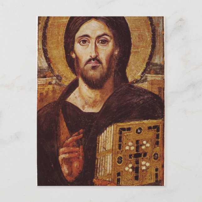 Christliches Symbol Jesus Christ Pantocrator Postkarte (Vorderseite)