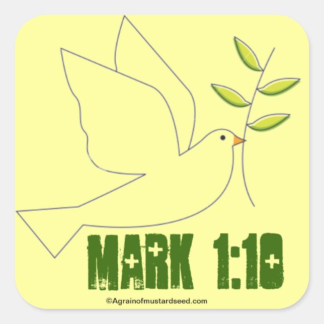 Christliches Symbol Quadratischer Aufkleber (Vorderseite)