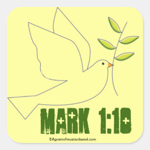 Christliches Symbol Quadratischer Aufkleber