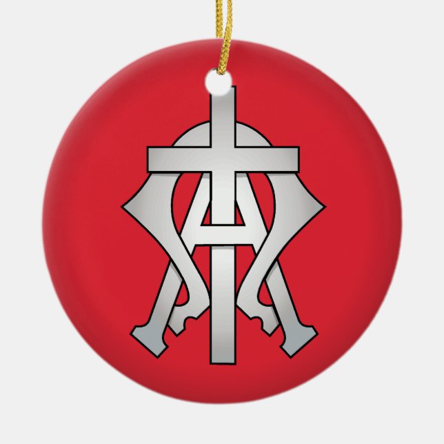 Christliches Symbol Weihnachtsbaum Ornament (Vorne)