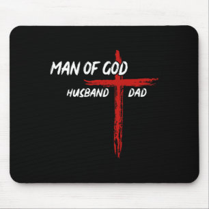 Christliches T-Shirt Mann Gottes Ehemann Vatertag Mousepad