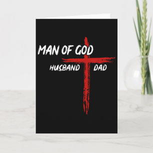 Christliches T-Shirt Mann Gottes Hund Dad Vatertag Karte