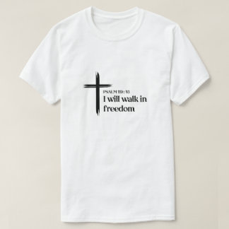 Christliches T-Shirt Männer Psalm 119:45