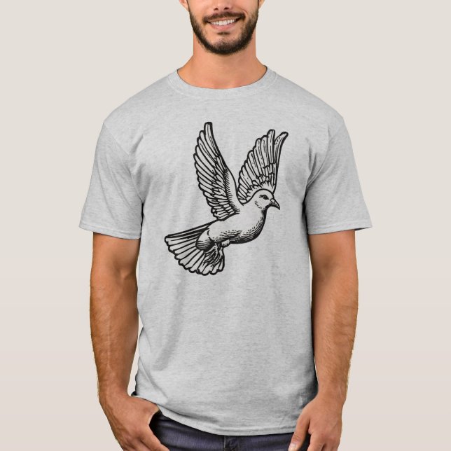 Christliches Tauben Herren T-Shirt (Vorderseite)