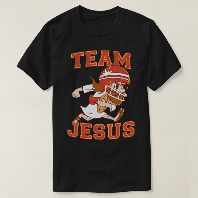 Christliches Team Jesus Football Lover Faith Hope  T-Shirt (Design vorne)