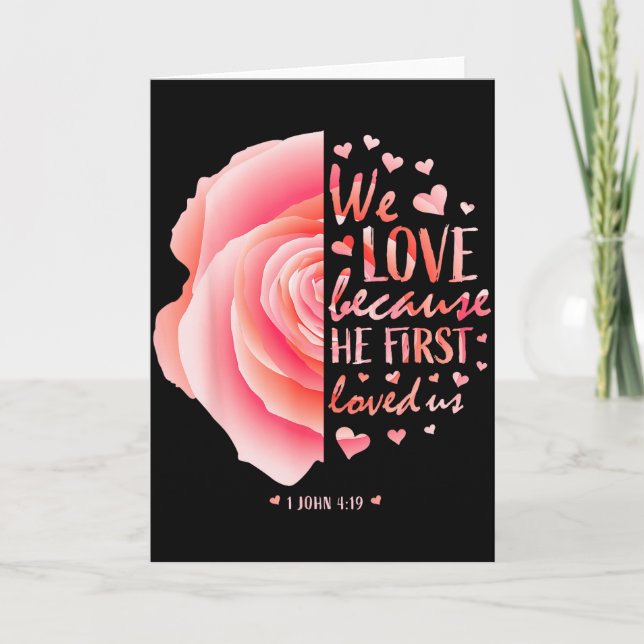 Christliches Valentins-Shirt-Geschenke für Kinder  Karte (Vorderseite)