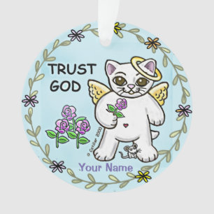 Christliches Vertrauen Gott Kitty Katze Ornament