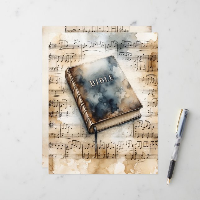 Christliches Vintages Scrapbook (Vorderseite/Rückseite Beispiel)