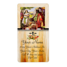 christliches Vintages Versandlabel 18